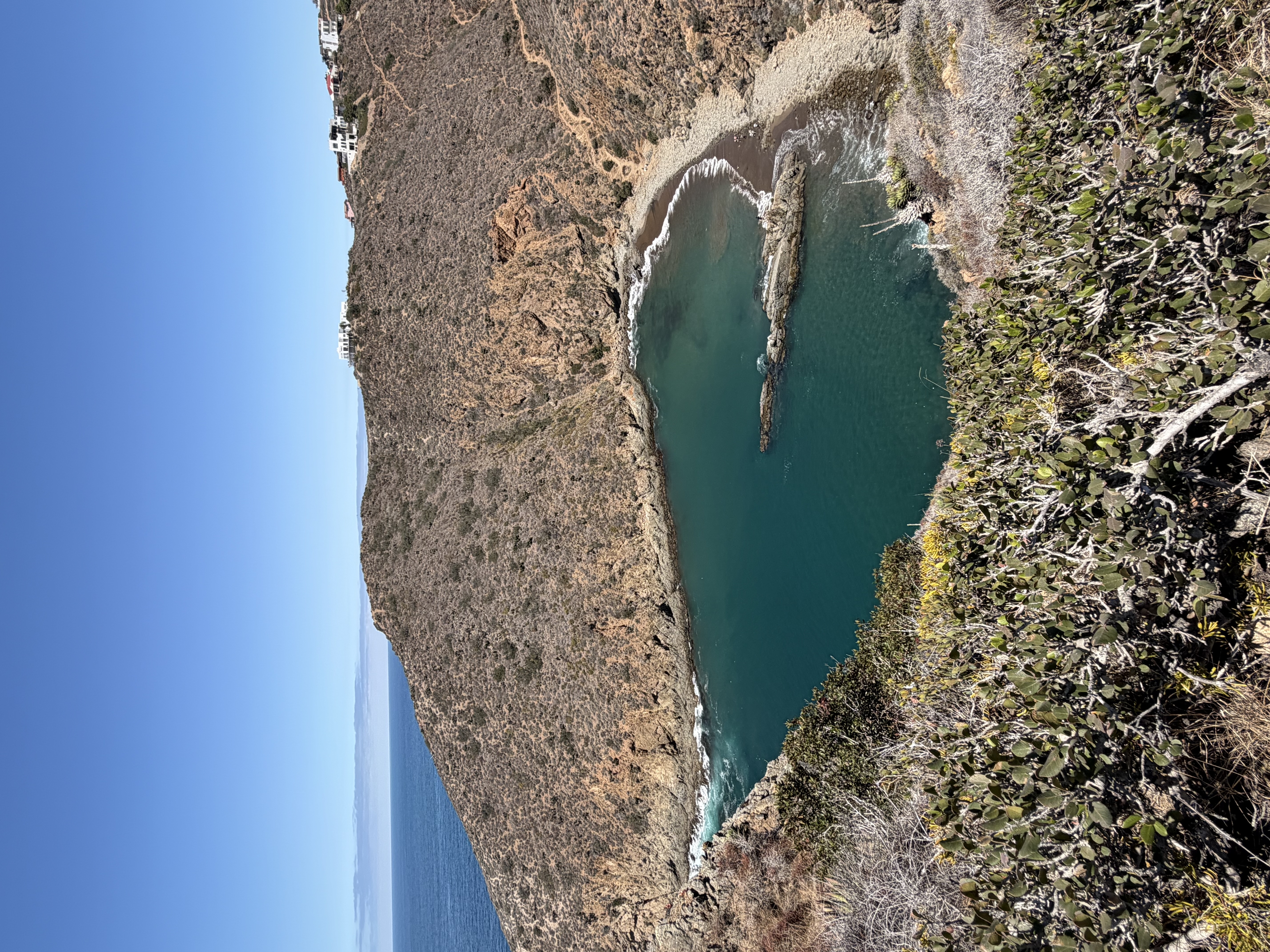 Heart-shaped beach outside of Ensenada, Baja California, Mexico