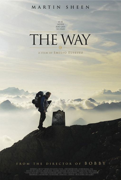 Three scallop shells are visible in this official movie poster for the film “The Way.”